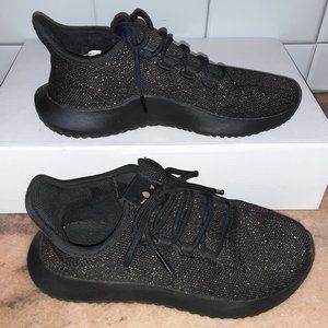 Adidas Tubular Shadow Shoes - Black and Metallic Gold - Youth Size 4